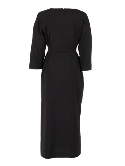 Weekend Max Mara Laziale Belted Dress In Black