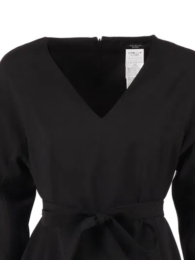 Weekend Max Mara Laziale Belted Dress In Black