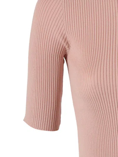Weekend Max Mara Waser Ribbed T-shirt In Pink