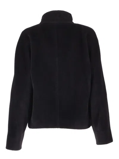 Max Mara Caladio Buttoned Jacket In Black