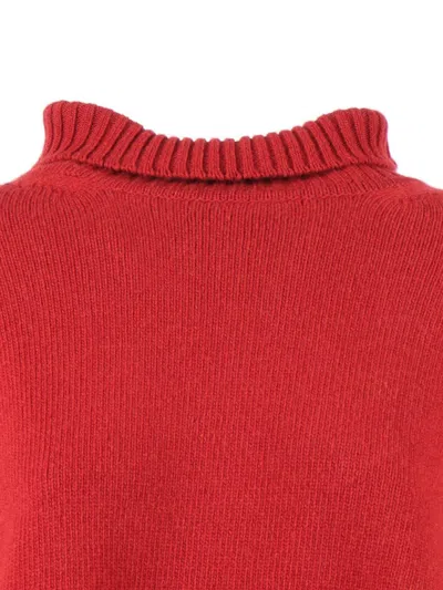 Weekend Max Mara Borgia Ribbed Turtleneck Sweater In Red