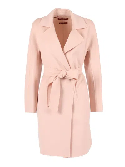 Max Mara Msttenore Wool-cashmere Midi Vestaglia Coat Coats Rose In Pink