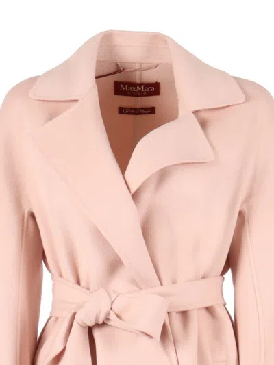 Max Mara Msttenore Wool-cashmere Midi Vestaglia Coat Coats Rose In Pink