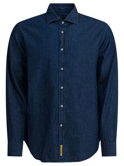 Bd Baggies Buttoned Cotton Shirt In Blue