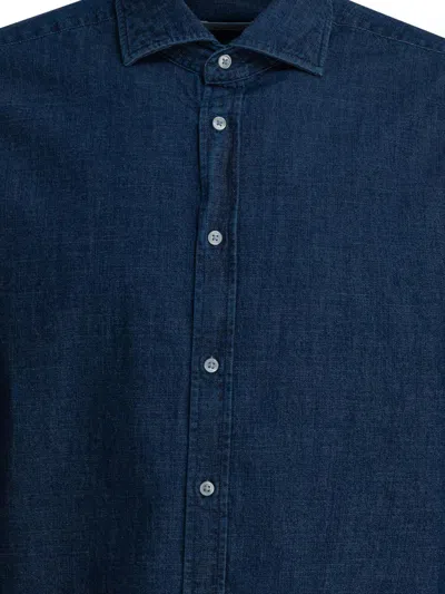 Bd Baggies Buttoned Cotton Shirt In Blue