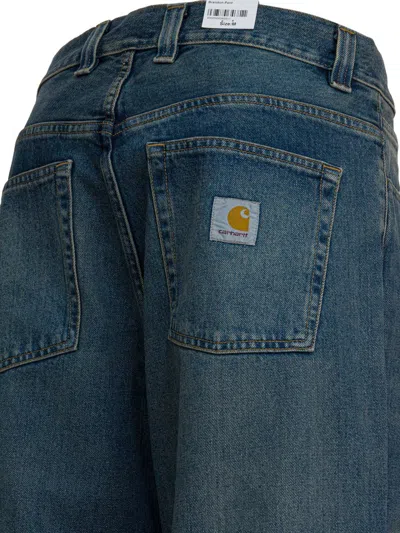 Carhartt Five-pocket Denim Trousers Featuring Belt Loops In Blue