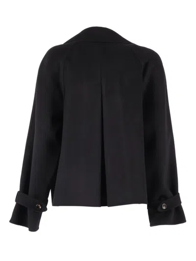 Max Mara Studio Nupar Double-breasted Jacket In Black