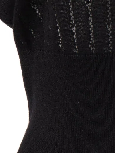 Max Mara Studio Nogara Wool And Silk Cardigan With Sequins In Black