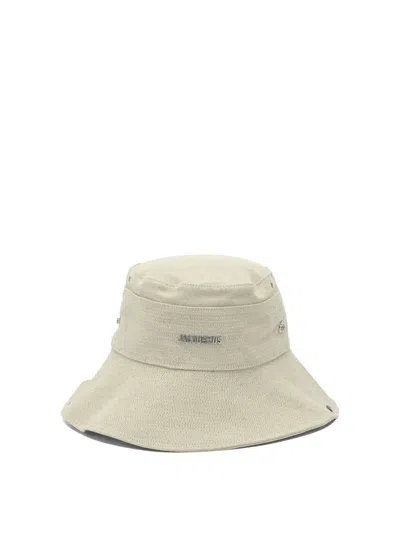 Jacquemus De-nimes Bucket Hat With Logo In Neutral