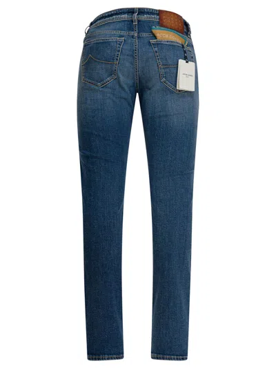 Jacob Cohen Belt Loop Jeans In Blue
