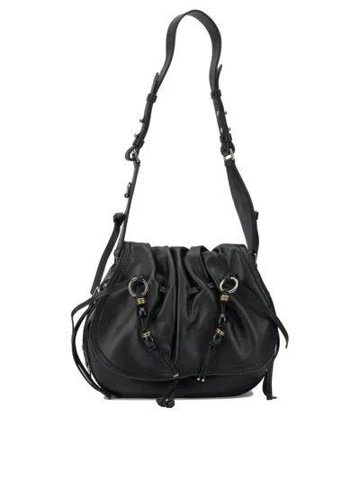 Isabel Marant Women Black Leather Bolton Shoulder Bag In Black