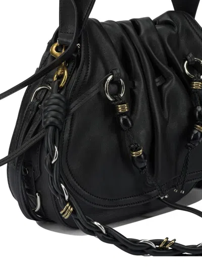 Isabel Marant Women Black Leather Bolton Shoulder Bag In Black