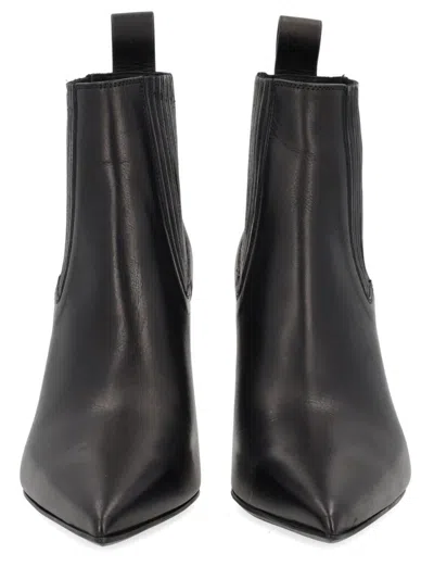 Rick Owens Ankle Boot With Pointed Toe And Sculptural Heel In Black