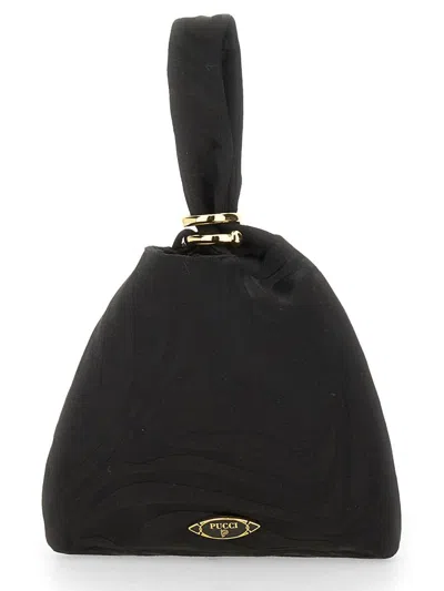 Pucci Marble Print "emilio" Clutch Bag In Black