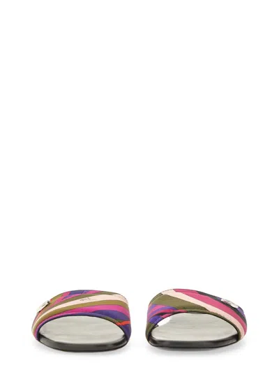Pucci Iris Print Sandal In Multi