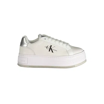 Calvin Klein White Polyester Sneaker In White