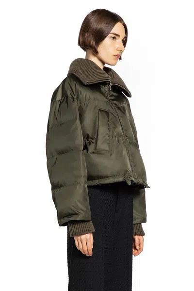 Gucci Puffer-jacke Aus Feinem Nylongabardine In Green