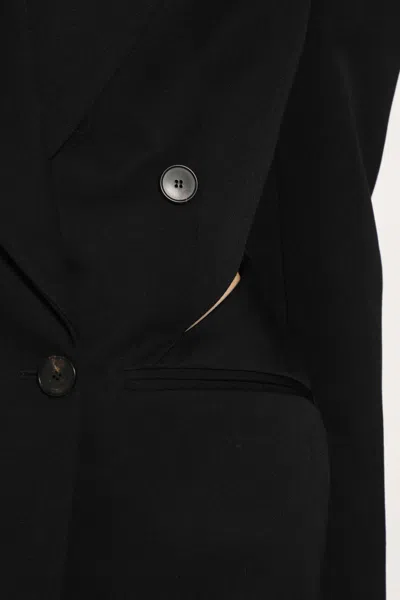 Givenchy Double-breasted Slashed Jacket In Wool In Black