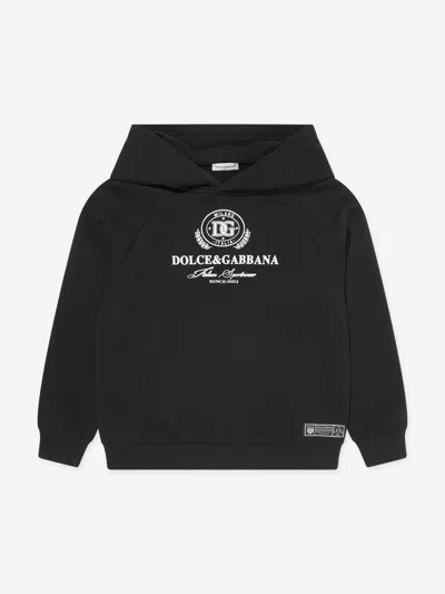 Dolce & Gabbana Hooded Sweatshirt In Black