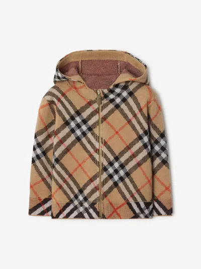 Burberry Baby Boys Mini Jimmy Check Zip Up Top In Multi