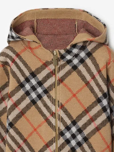 Burberry Baby Boys Mini Jimmy Check Zip Up Top In Multi