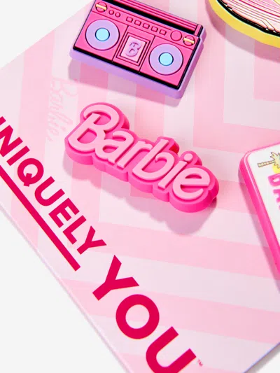 Crocs Girls Barbie Retro Jibbitz™ 5 Pack In Pink