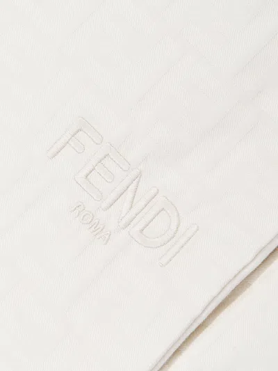 Fendi Baby Cotton Jacquard Nest In Gray