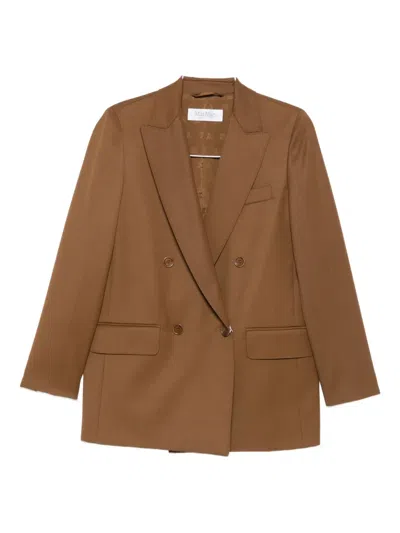 Max Mara Palanca Double-breasted Blazer In Brown