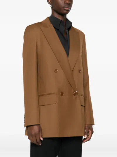 Max Mara Palanca Double-breasted Blazer In Brown