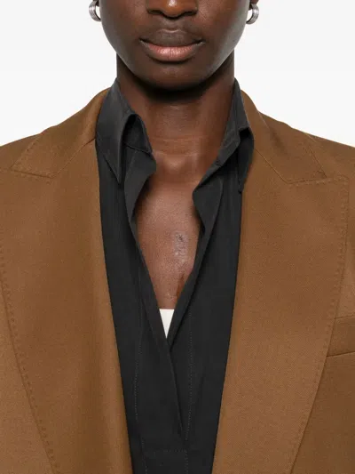 Max Mara Palanca Double-breasted Blazer In Brown