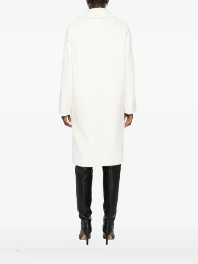 Max Mara Double-breasted Coat In White