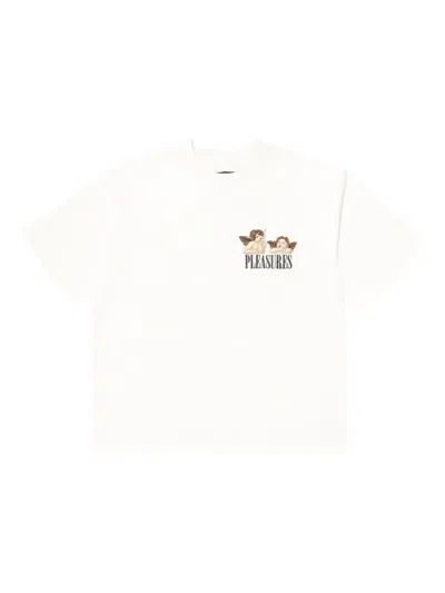 Pleasures Embroidered Short-sleeve T-shirt In White