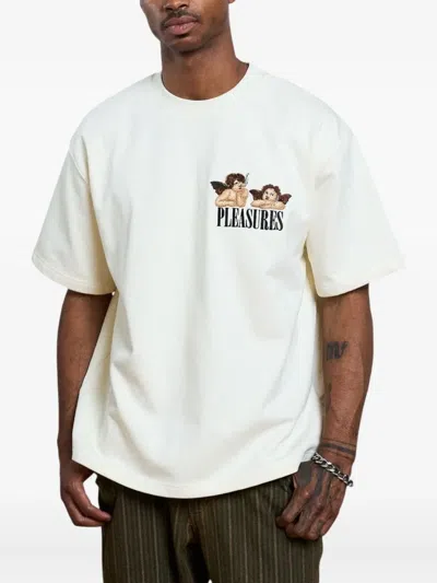 Pleasures Embroidered Short-sleeve T-shirt In White