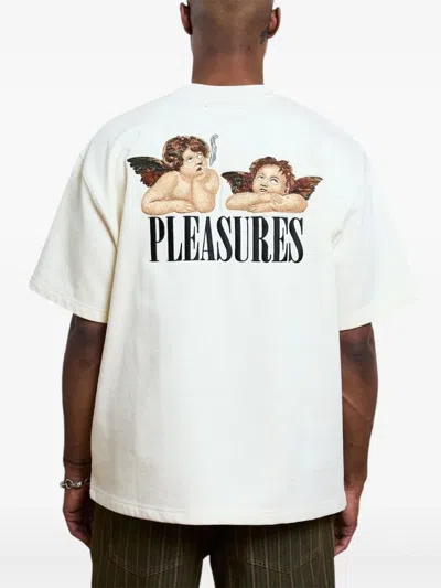 Pleasures Embroidered Short-sleeve T-shirt In White