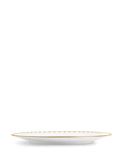 L'objet Aegean Filet Gold Dessert Plate In Gold/white
