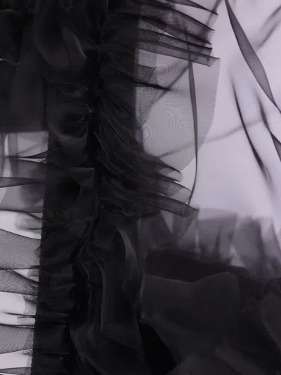 Noir Kei Ninomiya Ruffled Top In Black