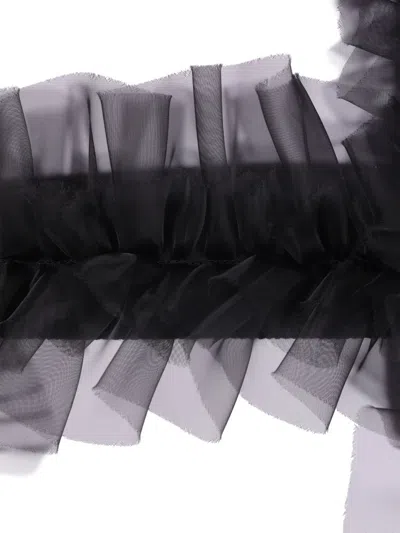 Noir Kei Ninomiya Ruffled Top In Black