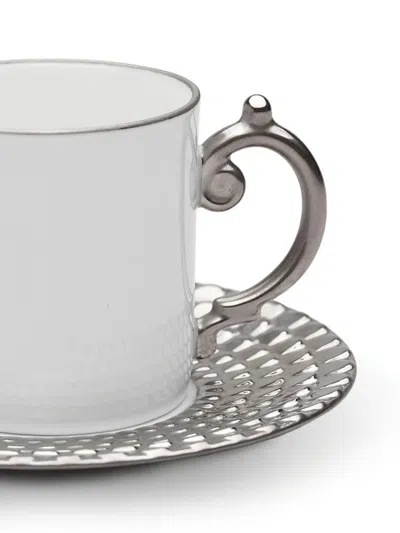 L'objet Aegean Espresso Cup & Saucer Set In White