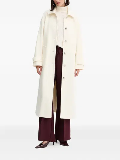 Twinset Belted Coat In White