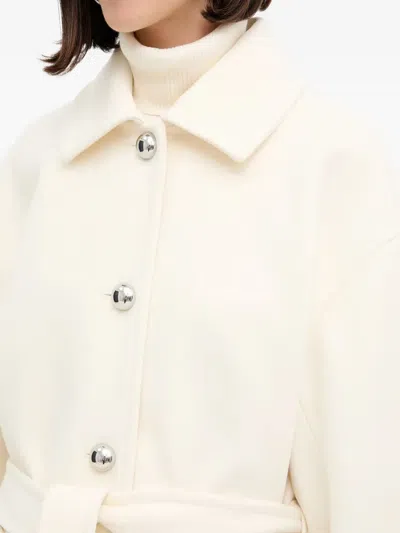Twinset Belted Coat In White