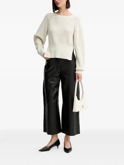 Twinset Ribbed-knit Jumper In Neutral