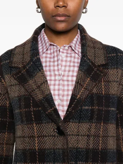 Lebor Gabala Plaid Jacket In Brown