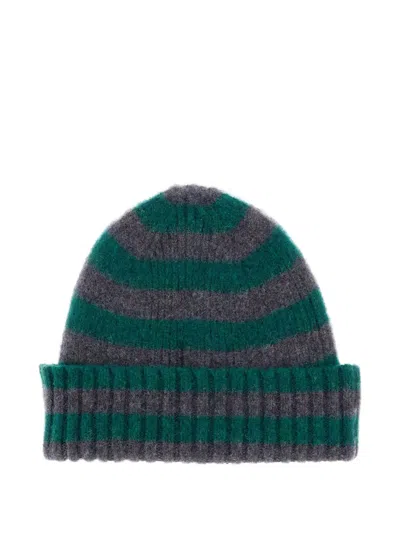 Howlin' Hard Working Striped-pattern Beanie Hat In Green