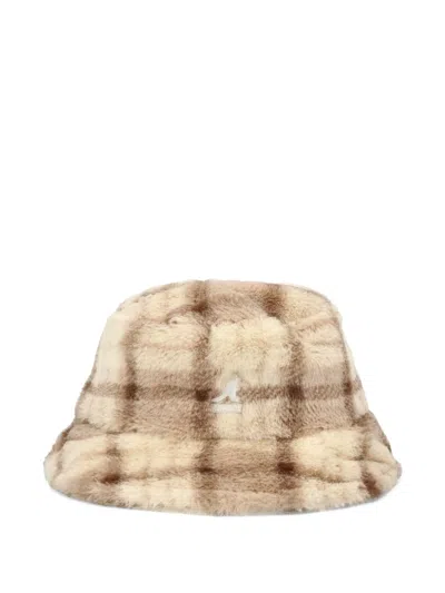 Kangol Plaid-pattern Bucket Hat In Neutral