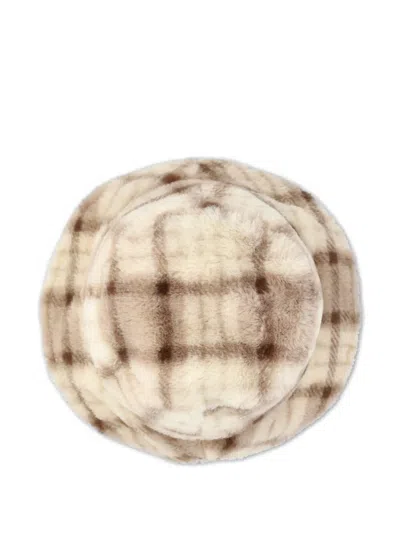 Kangol Plaid-pattern Bucket Hat In Neutral