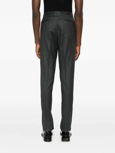 Canali Pressed-crease Trousers In Black