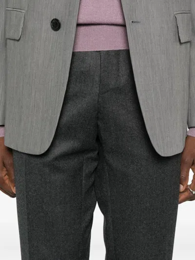Canali Pressed-crease Trousers In Black
