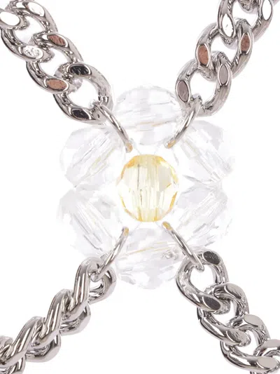 Noir Kei Ninomiya Silver Petal Body Chain In Silver