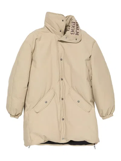 Acne Studios Button Padded Parka In Neutral