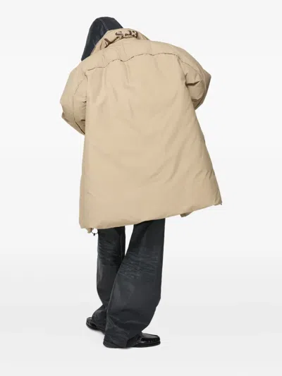 Acne Studios Button Padded Parka In Neutral